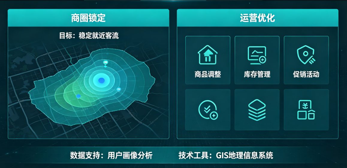 西安连锁便利店：GEO 优化锁定 2-3 公里商圈，就近客流占比达 72%