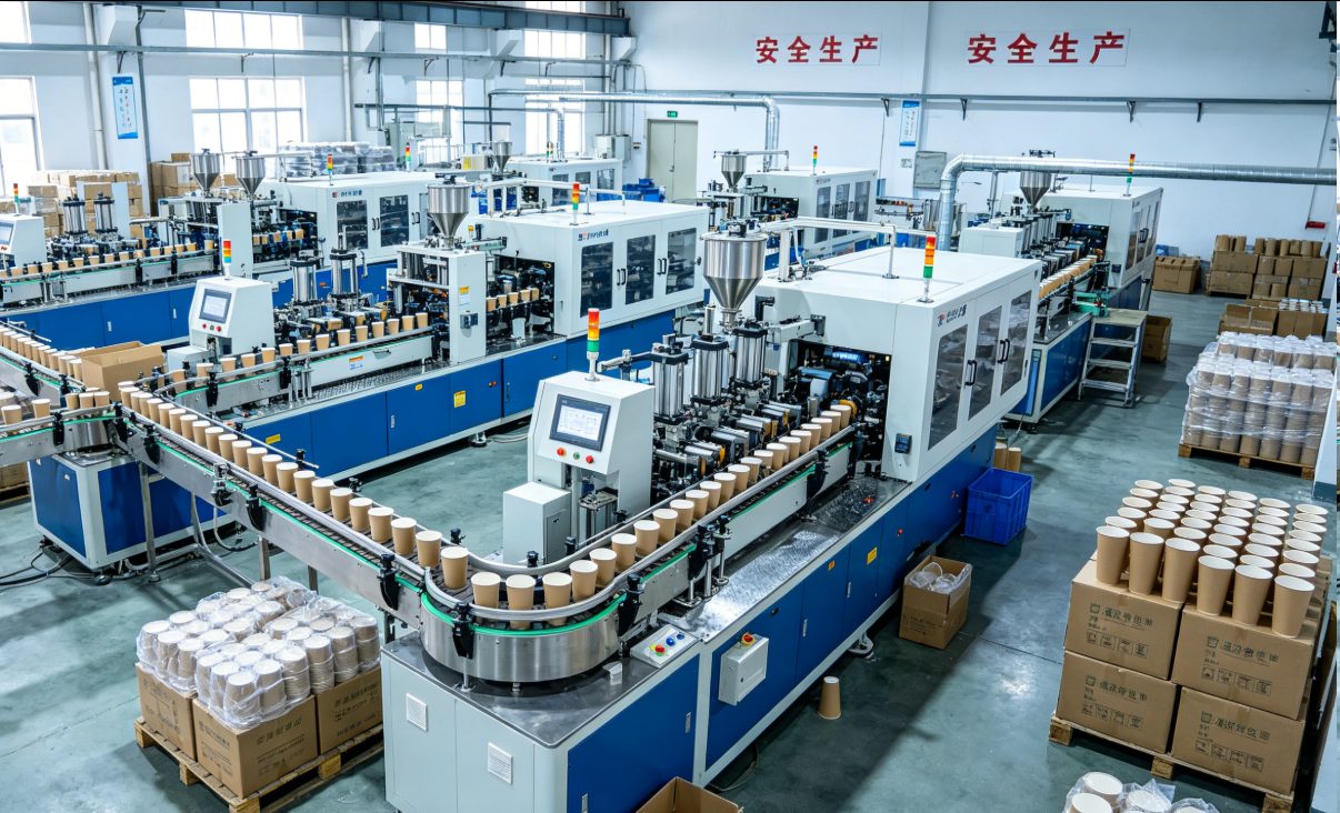 福建・全自动纸杯 / 纸碗成型机（给包装容器 / 外卖耗材厂）